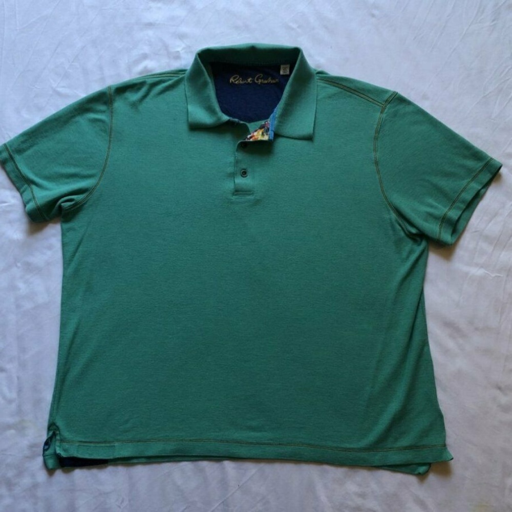 Mens XL Robert Graham Polo Teal Green